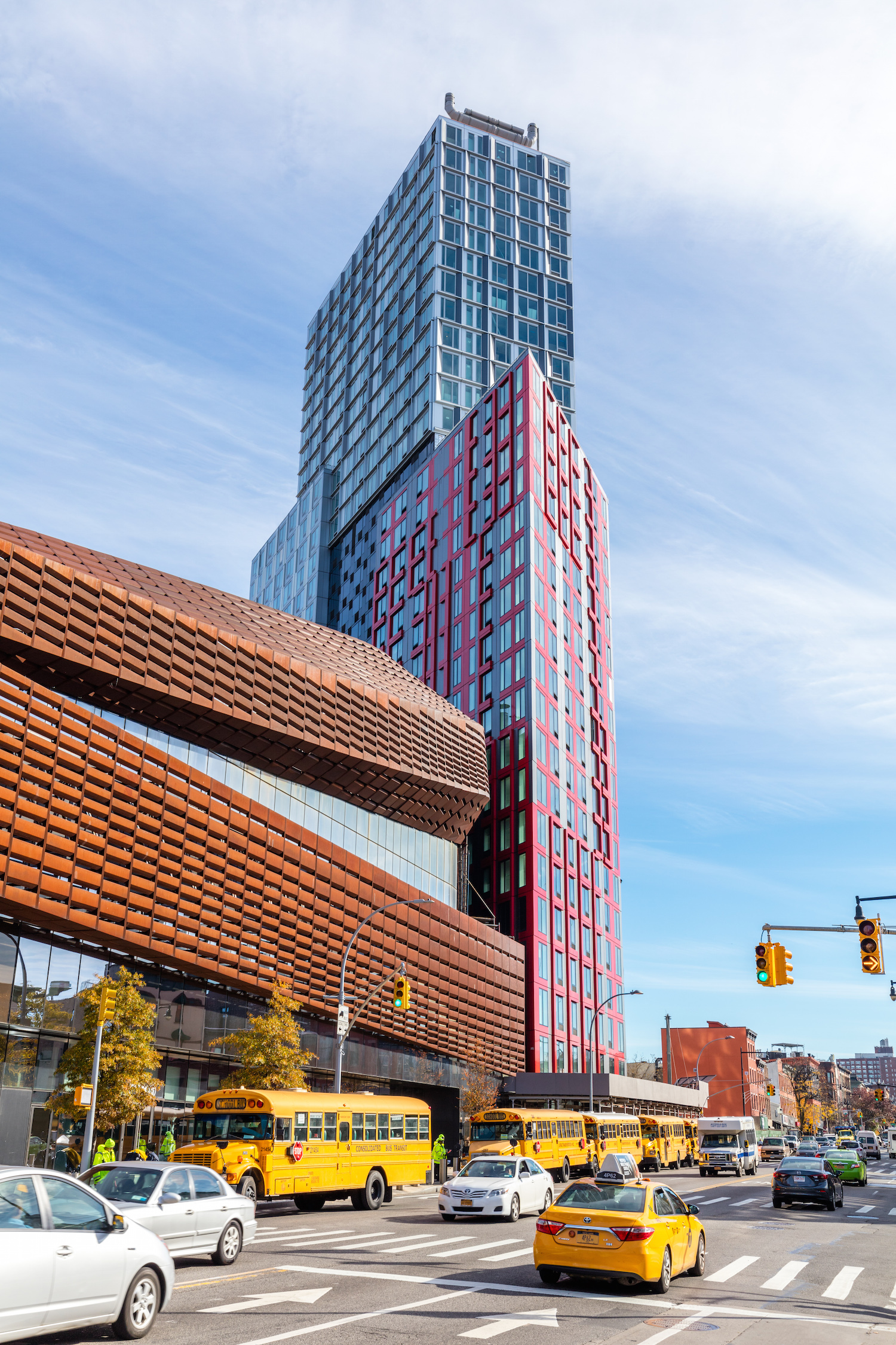 461 Dean tower and Barclays Center, Pacific Park, Brooklyn